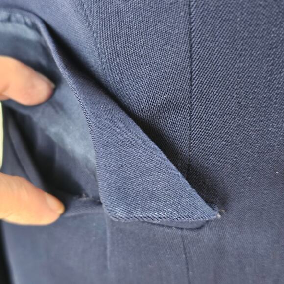 Jacket RARE Vintage Ralph Lauren 80s double breasted  navy blazer as is size 8 - Picture 16 of 16